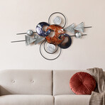 Target // Hand Painted Etched Metal Wall Sculpture