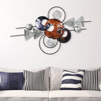 Target // Hand Painted Etched Metal Wall Sculpture