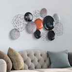 Plateau // Hand Painted Etched Metal Wall Sculpture