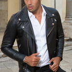 Chiodo Lamb Leather perfecto Biker Jacket // Black (Euro: 54)