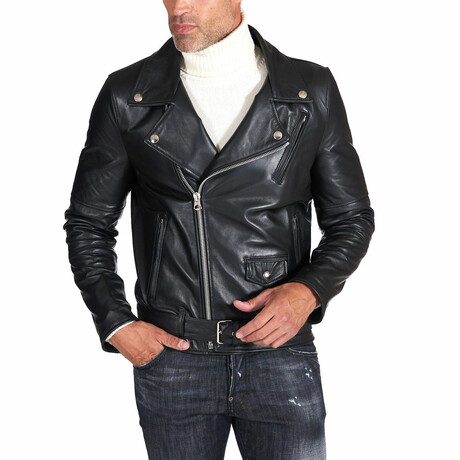 Chiodo Lamb Leather perfecto Biker Jacket // Black (Euro: 44)