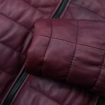 Teo Lamb Leather Down Jacket // Red + Purple (Euro: 46)