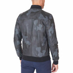 Gaudil Bomber Leather Jacket // Green + Camouflage (Euro: 44)