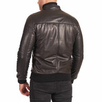 Lamb Leather Bomber Jacket // Black (Euro: 48)