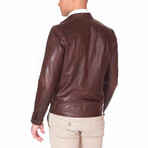 Ted Lamb Leather Biker Jacket // Brown (Euro: 52)