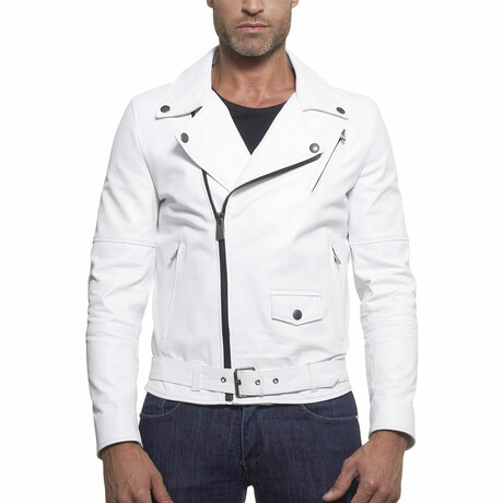 Chiodo Lamb Leather Perfecto Biker Jacket // White (Euro: 44)