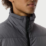 The Very Warm // Unisex Quilted Vest // Gray (M)