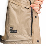 Hooded Windbreaker // Khaki (XL)