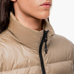 The Very Warm // Unisex Light Quilted Puffer // Khaki (L)