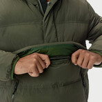 The Very Warm // Unisex Quilted Pullover // Olive (S)