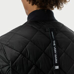 The Very Warm // Unisex Light Quilted Bomber // Black (S)
