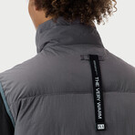 The Very Warm // Unisex Quilted Vest // Gray (M)