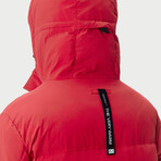 The Very Warm // Unisex Quilted Pullover // Red (XS)