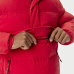 The Very Warm // Unisex Quilted Pullover // Red (XS)