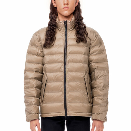 The Very Warm // Unisex Light Quilted Puffer // Khaki (XS)