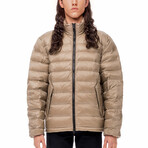 The Very Warm // Unisex Light Quilted Puffer // Khaki (L)