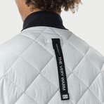 The Very Warm // Unisex Light Quilted Bomber // Off White (L)