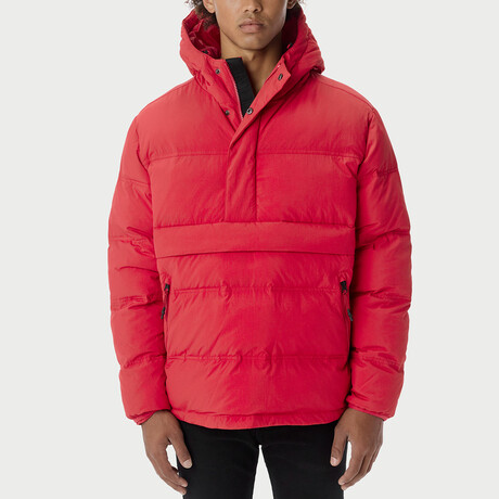 The Very Warm // Unisex Quilted Pullover // Red (XS)