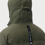 The Very Warm // Unisex Quilted Pullover // Olive (S)