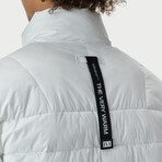 The Very Warm // Unisex Light Quilted Puffer // Off White (M)