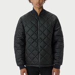 The Very Warm // Unisex Light Quilted Bomber // Black (S)