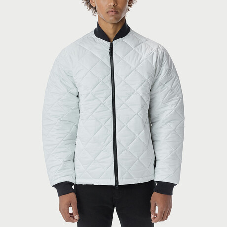 The Very Warm // Unisex Light Quilted Bomber // Off White (XS)