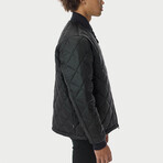 The Very Warm // Unisex Light Quilted Bomber // Black (S)