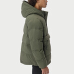 The Very Warm // Unisex Quilted Pullover // Olive (S)