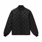 The Very Warm // Unisex Light Quilted Bomber // Black (S)
