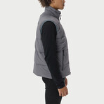 The Very Warm // Unisex Quilted Vest // Gray (M)