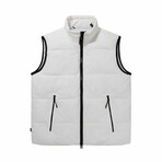 The Very Warm // Unisex Quilted Vest // Off White (M)