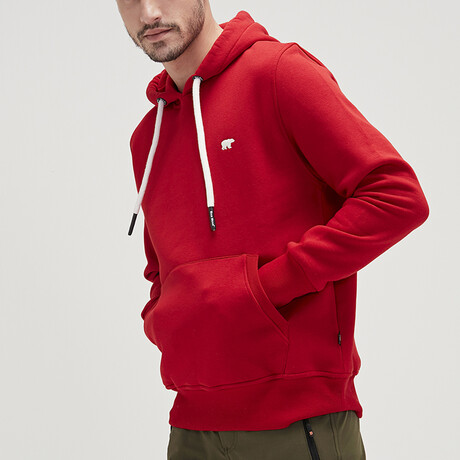 Simple Hoodie // Crimson Red (Small)