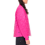 Light Quilted Bomber // Fuchsia (XL)