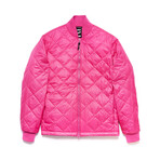 Light Quilted Bomber // Fuchsia (XL)