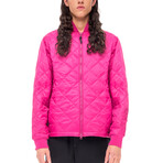 Light Quilted Bomber // Fuchsia (XL)