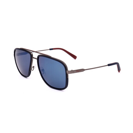 Men's SF203S Sunglasses // Matte Ruthenium + Blue