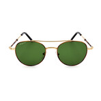 Men's SF224S Sunglasses // Shiny Gold + Olive Green