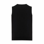 Gunter Knit Vest // Black (L)