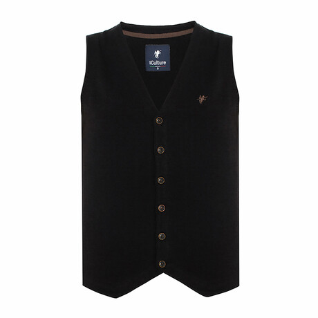 Gunter Knit Vest // Black (S)