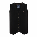 Gunter Knit Vest // Black (L)