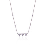 Messika // Thea Toi & Moi 18k Rose Gold Diamond Necklace // 14"-17" // Store Display