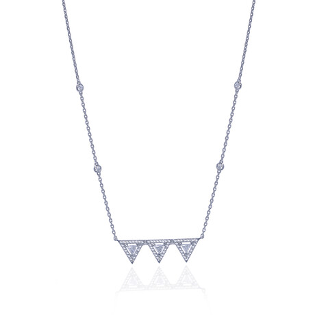 Messika // Thea Toi & Moi 18k White Gold Diamond Necklace // 14"-17" // Store Display
