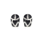 Roberto Coin // Panda 18k White Gold Diamond + Onyx Earrings // Store Display