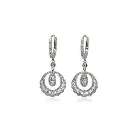 Roberto Coin // 18k White Gold Diamond Earrings // Store Display