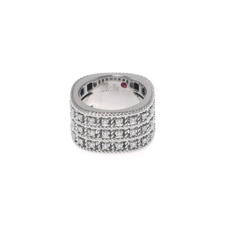 Roberto Coin // Barocco 18k White Gold Diamond Ring // Ring Size: 6.5 // Store Display