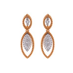 Roberto Coin // Barocco 18k Rose Gold Diamond Earrings // Store Display