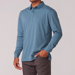 Aldo Dry-Tek Long Sleeve Polo // Blue (M)