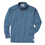 Aldo Dry-Tek Long Sleeve Polo // Blue (M)