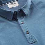 Aldo Dry-Tek Long Sleeve Polo // Blue (M)