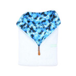 1/4 Zip Reversible Sherpa Fleece // Electric + Snow (X-Small)